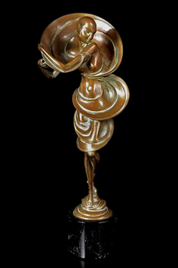 Art-Deco-stylised-bronze-by-Philippe-Devriez,-France-circa-1930