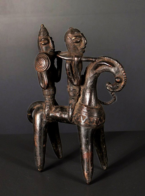 Cavalier-Sao---Tchad bronze sculpture