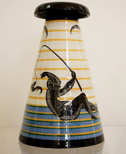 Dante-Baldelli-Ceramic-Vase-for-Rometti-Umbertide,-circa-1930