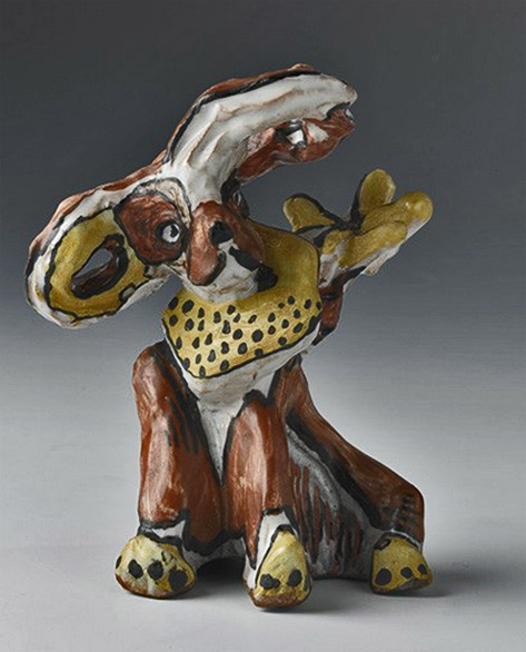 Labbrigitte- ceramic dog figurine