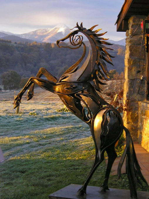 Emmanuel Kieffer large size horse sculpture