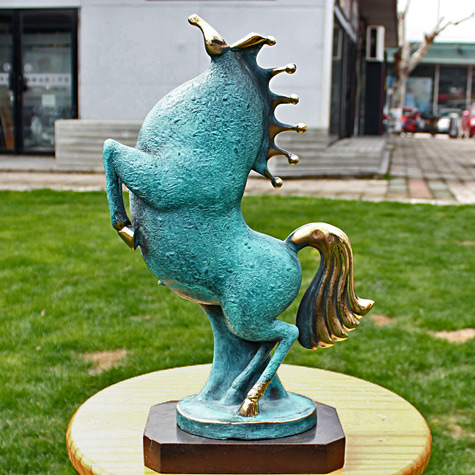 jian-wei-Bronze-copper-horse sculpture 28cm-height