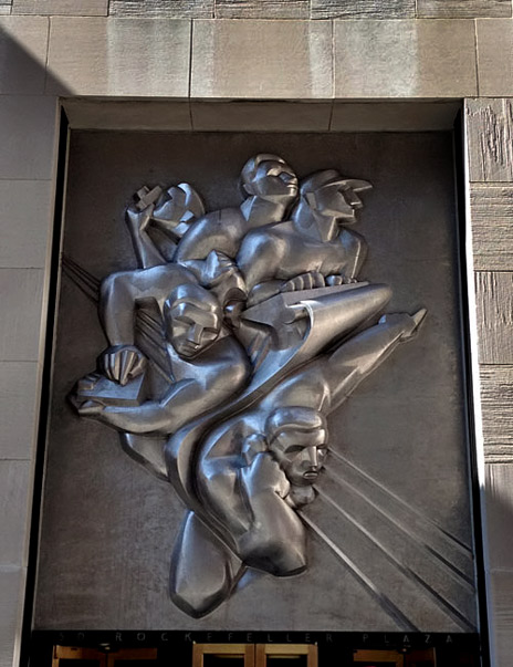 Rockefeller center Art Deco panel by Isamu Noguchi