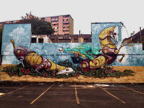 mural by pixel pancho_santurce_sanjuan_puertorico