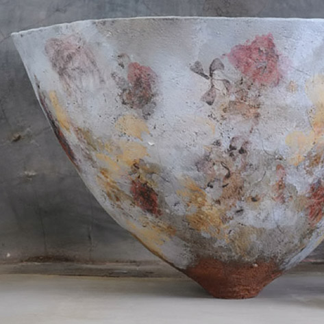 Caroline-Barbet handpainted ceramic vessel