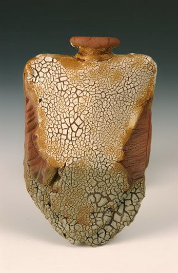 Craw-glaze-vase in earth tones---sheffield-pottery