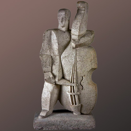 Pablo-Curatella-Manes-Sculpture-'Le-Contrebassiste,'-1922 GALERIE-JACQUES-DE-VOS