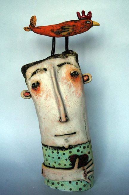 ceramic contemporary bust - Sarah Saunders 