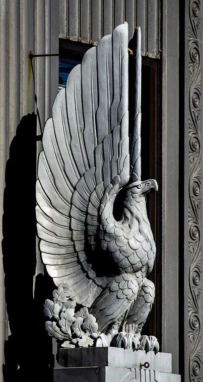 Large eagle statue