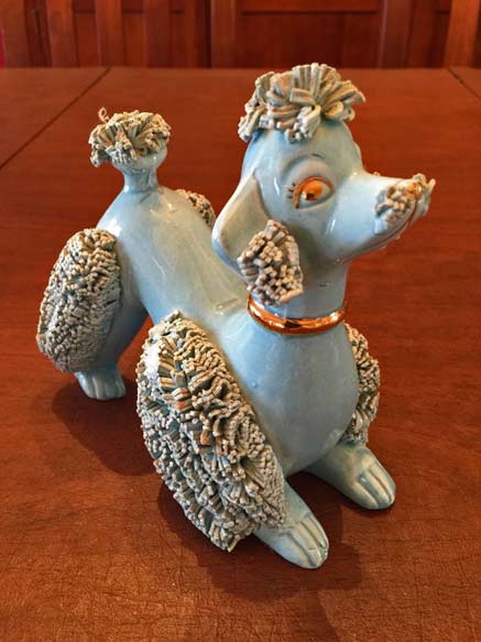 Turquoise-BLUE-POODLE-Decorative-Statue,-Made-in-Japan KikisAntiqueEmporium