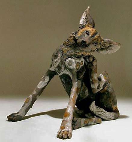 nick-mackman-sculptures--Wild-Dog-Sculptures---Clay-Animal-Sculptures-by-Nick-Mackman