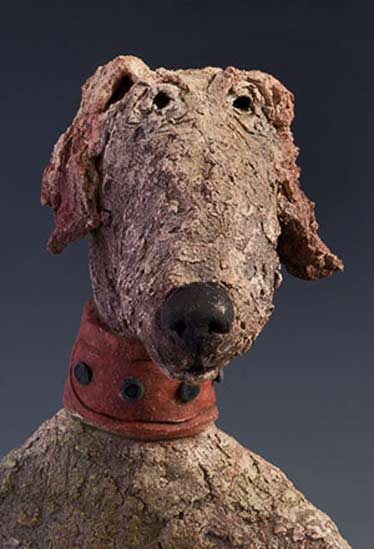 Pickles the Pup Ceramic Dog Sculpture