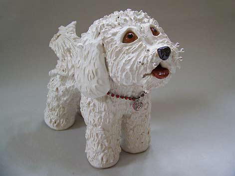 bichon-frise-sculpture-cassie by Suzanne Noll