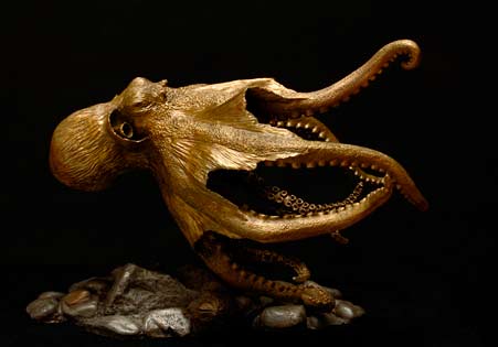 415x315 - Bronze-Octopus-Sculpture by Paul-Harder-is-a-west-coast-bronze-sculptor