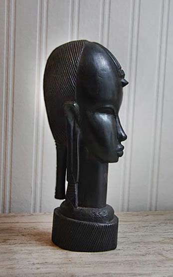 Ebony-Wood,-African-Bust,-African-Carved-Wood,-Tribal-Decor,-BESMO,-Kenya,