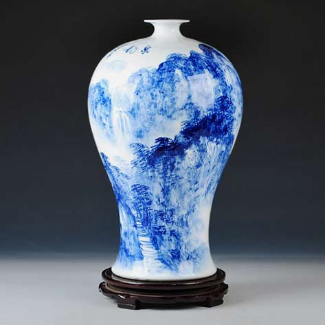 Jingdezhen-ceramics-hand-painted-landscape vase