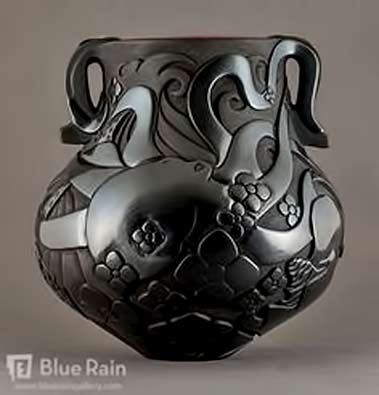 Black Octopus vase ,-Tammy-Garcia