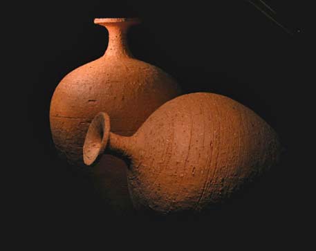 Russell-Akerman-Mesopatamia 2 bottles-Mesopotamian-Earthenware-Bottles