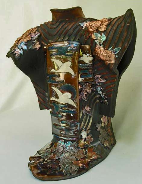 Sweet-Fragrance-Of-Summer-Eve-by-Ellen-Kong--Raku-fired ceramic sculpture