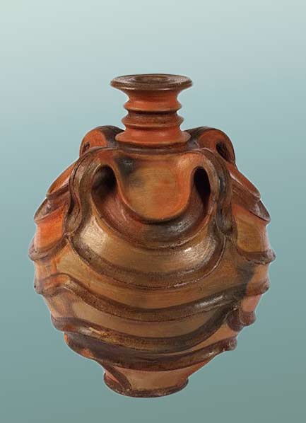 Pot With-four-handles,-earthenware-with-applied-sculptural-elements,-possibly-Igbo-people,-Nigeria--ca