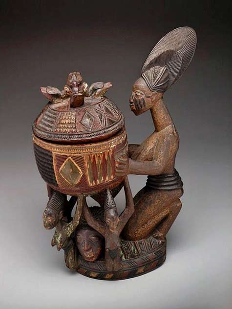 Yoruba-Olumeye-(Kneeling-Female-Offering-Bowl),-Nigeria---