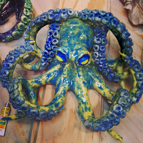 Zoey-Friends ceramic octopus art