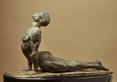 Paige-Bradley-figurative-sculpture Emerging- Sculpture of the cobra pose - Paige Bradley