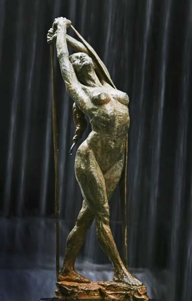 release-Paige Bradley female sculpture in bronze