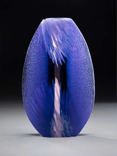 window-15 Alex-Bernstein Glass ovoid blue sculpture