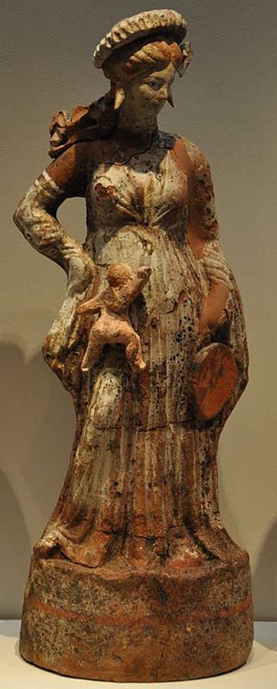 Greek-terracotta-statue from-Tanagra