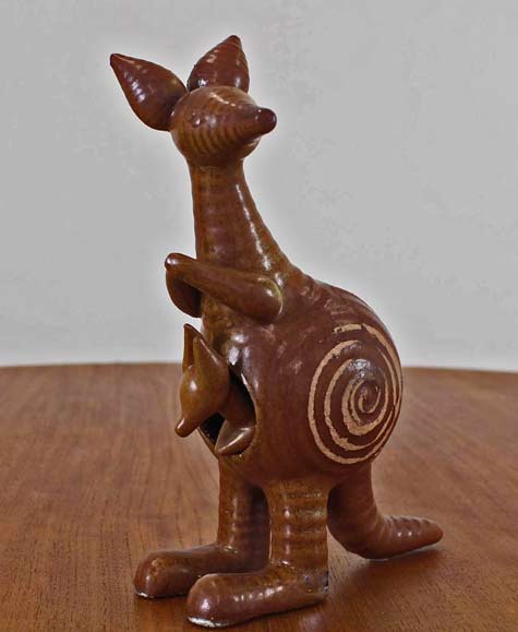 Gustavsberg-Ceramic-Adorable-Kangaroo-with-Joey-by-Lisa-Larson