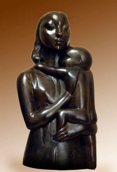 Hana-Orlova mother child sculpture 1925