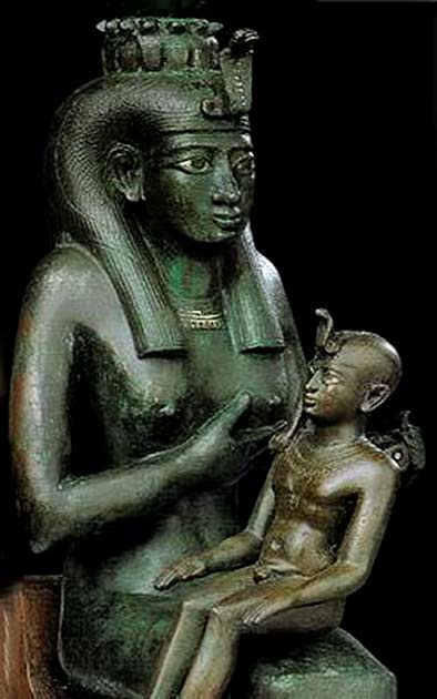 Egyptian ISis and Horus statue