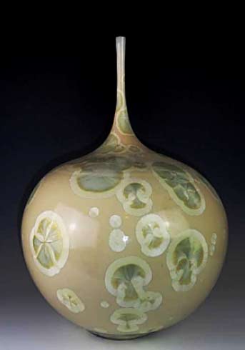 José-Mariscal crystalline glaze globular vessel