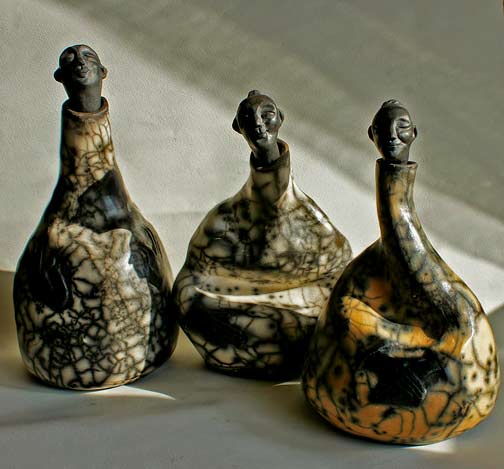 Ilona-Jolith-lithuanian-ceramics Trio Meditation-monks Ilona-Jo