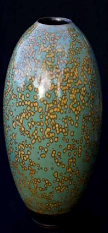 Patrick-Buté crystalline glaze ovoid vase