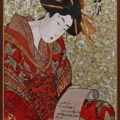 Japan Geisha girl mosaic style art