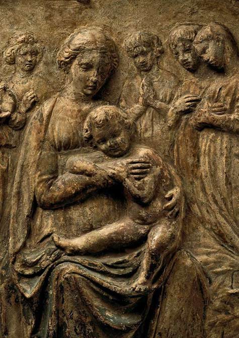 Luca-della-Robbia sculpture of Madonna and Jesus