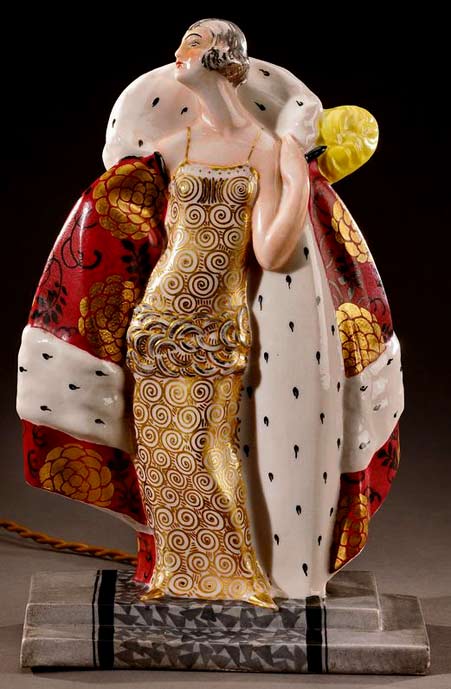 Sèvres-porcelain,-Art-Deco-figural-night-light,-circa-1930,-woman-wearing-an-ermine-trimmed-coat.-Signed-and-stamped-Sèvres.-H--10-2.3-in