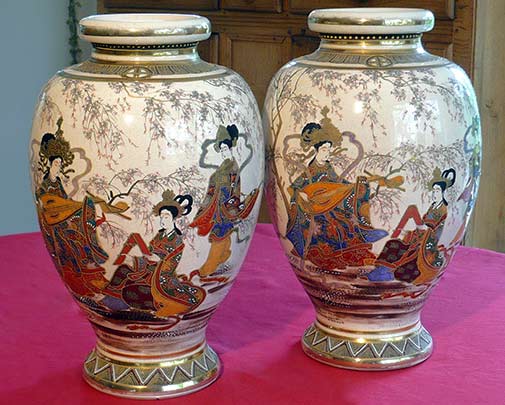 Vases-japonais-porcelain satsuma