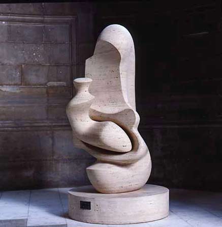 henry_moore abstract mother and child sculpture