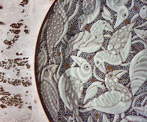 kroeger-ceramic-art-bird and lace plate