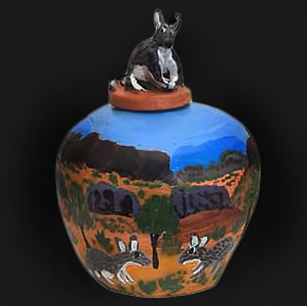 Irene-Entata---Bilbi aussie animal pottery jar