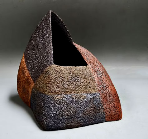 Kawamoto Taro-sculptural-vase asymmetrical shape
