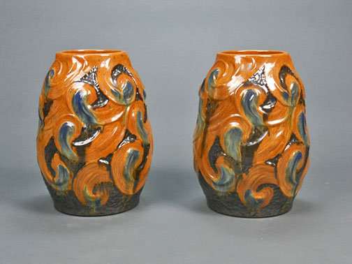 Pair-of-Danish-Ceramic-Vases-by-Michael-Andersen-&-Sons