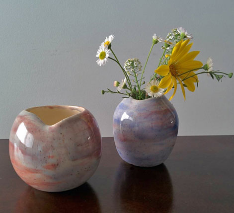 Elnaz-Nourizadeh---Eli---elnazceramic--•-flowers-and-two-vases
