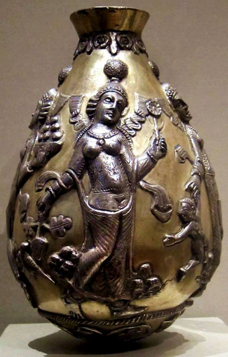 Iranian-goddess-Anahita-on-a-vessel,-AD-300-500,-Cleveland-Museum-of-Art