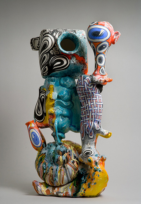 Michael-Lucero-Watching-Wishing abstract ceramic sculpture