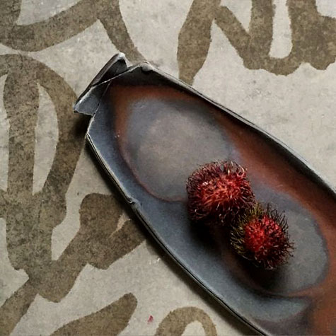 Rambutan-on-woodfired-plate - Catherine White