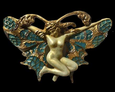 18k-Gold-Diamond-Plique-A-Jour-Butterfly-Nude-Lady-Brooch-Art-Nouveau